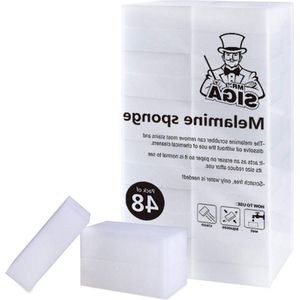 48 stuks Melamine vuilgum wonderspons reinigingsspons - keuken huishouden - 8x5x25 cm