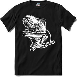 Tyrannosaur | Dino - Dinosaur - Dinosauriërs - T-Shirt - Unisex - Zwart - Maat L