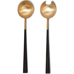 Wilffert & Wilffert - Saladebestek - 24K Goud - Handvat van Hars - 2 stuks