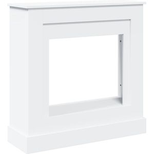 vidaXL - Haardombouw - 90x30x90 - cm - bewerkt - hout - wit