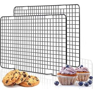 Taartrek, koelroosterset, taartrek koelrek, koekjesrooster, 2 stuks voor snelle afkoeling