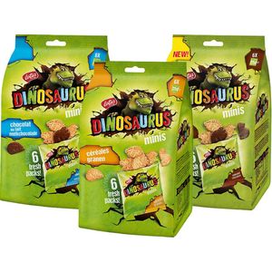 Lotus Dinosaurus Mini's mix: granen, melkchocolade & pure chocolade - 450g