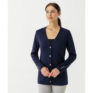 Damart - Cardigan in milanotricot met merinoswol - - Blauw - XXL