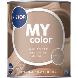 Histor MY Color Muurverf Extra Mat - Reinigbaar - Extra Dekkend - 1L - Sombrero Tan - Beige