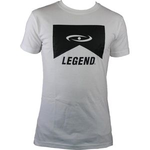 Legend t-shirt wit Legend casual icon Maat: L