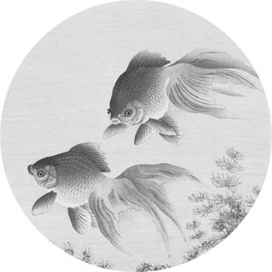 WallArt-Behangcirkel-Two-Goldfish-142,5-cm