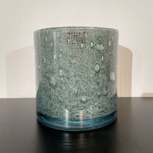 Design Vaas CILINDER - Fidrio JADE - glas, mondgeblazen bloemenvaas - diameter 17 cm hoogte 18 cm