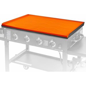 Siliconen Grillmat 28 inch Zwaar Uitgevoerd - BBQ-grill Afdekmat voor Blackstone Grill - Beschermende mat voor Blackstone Outdoor - Oranje