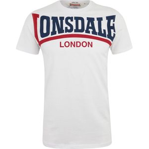 Lonsdale Slimfit T-shirt Creaton Wit - Maat: L