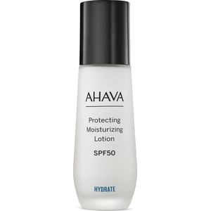 AHAVA Beschermende Lotion SPF-50 - Multifunctioneel met UVA/UVB-bescherming | Hydrateert & Voedt | Anti-Rimpel & Anti-Aging | Bodylotion voor Dames & Heren | Gezichtscrème & Moisturizer voor een Droge Huid & Gezicht - 50ml