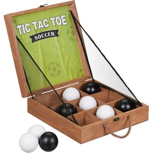 Relaxdays boter kaas en eieren spel - 9 ballen - doos - kinderfeestje - werpspelletje voor binnen en buiten