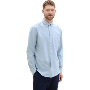 Tom Tailor Heren Overhemd OXFORD Blauw XL Volwassenen