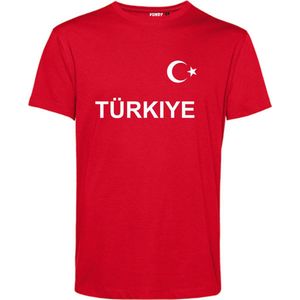 T-shirt Türkiye | EK 2024 |Turkije tshirt | Shirt Turkije Vlag | Rood | maat XS