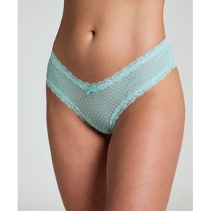 Hunkemöller Brazilian V-shape Mesh Blauw XS