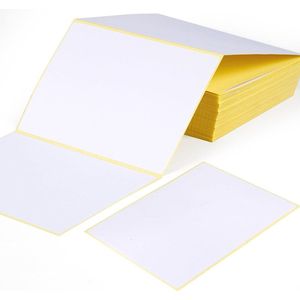 100 Grote Duidelijke Witte Verzendetiketten 100 x 75 mm - Zelfklevende Adresetiketten