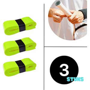 Neon Gele Overgrip Set - 3 stuks - Padel/Tennis/Badminton/squash - Griptape - Antislip - Racketaccesoires