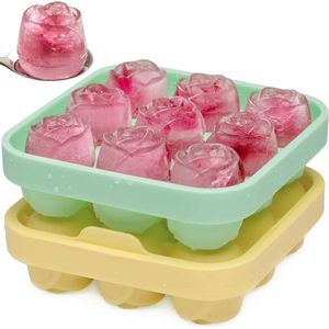 IJsblokjesvorm - siliconen - 2 stuks - BPA-vrij - 18 x 3 cm