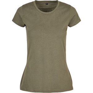 Build your Brand Ladies´ Basic Tee BYBB012 - OLIVE - L