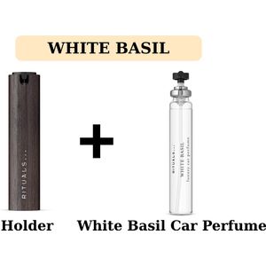 Rituals - White Basil - Luxury Car Perfume Kit + Gift bag - Rituals Auto Parfum - Car Parfume Kit