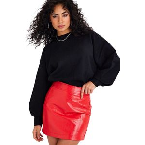 Fashionable Dames Trui / Sweater / Coltrui | Pull Over | One Size | Maat 38-44 - Zwart
