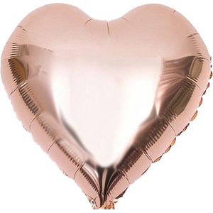 Folie ballon hart goud-roze 46 x 49 cm - .