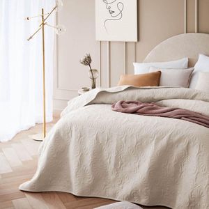 Boraboi ® Stijlvolle Crème Sprei voor Bed of Bank, 170 x 210 cm, Luxueuze Woondeken