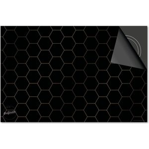 Inductie beschermer 59x52 - afdekplaat inductie mat - Dietrix Kookplaat beschermer - DELUXE - Hexagon - Hexagon zwart goud