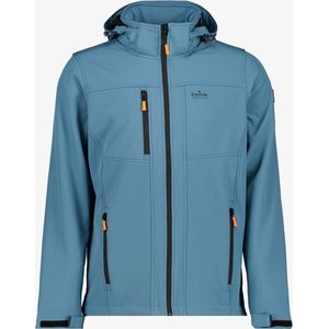 Kjelvik heren softshell jas waterafstotend blauw - Maat L - Winddicht - Ademend materiaal