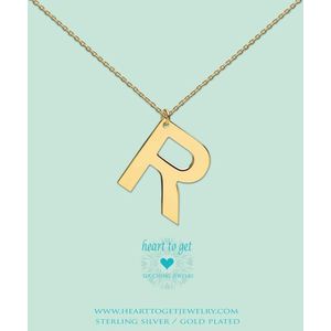 Heart to Get - Grote Letter R - Ketting - Goud