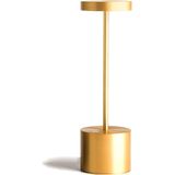 Bureaulamp draadloos oplaadbaar dimbaar LED-accu tafellamp goudkleurig-restaurant-terras