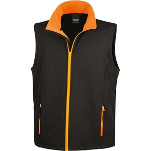 Result Printable Soft Shell Bodywarmer RT232 - Black/Orange - L