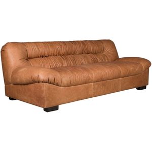 Dutchbone - Douglas - 3-zitsbank - Cognac - Leer