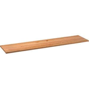 vidaXL - Tafelblad - rechthoekig - 320x80x4 - cm - massief - eikenhout - lichtbruin