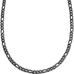 Lucleon - Heren - Roestvrij Staal Schakelketting - Zwart