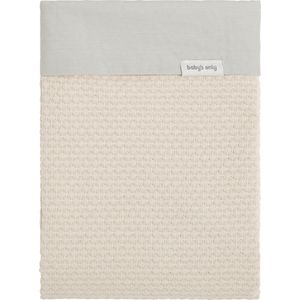 Baby's Only Gebreid baby dekbedovertrek ledikant - baby deken Sky - Warm Linen - 100x135 cm