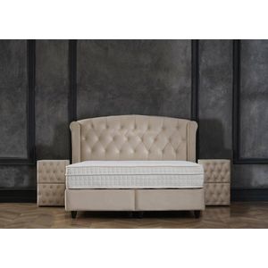 Dreamhouse Aurora Boxspring met Opbergruimte - Tweepersoons - Beige - 160x200