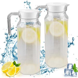 Acrylkan met deksel 11 liter - Transparante waterkaraf voor sap, limonade - Onbreekbare acryl drankbeker .
