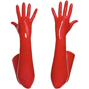 WiseGoods Premium Handschoenen Erotisch - Latex Design - Erotiek - Cadeau - Handschoen - Kleding - Lingerie Accessoires - Rood XL
