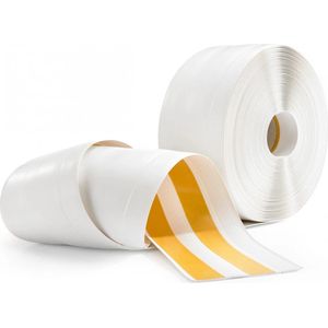 PVC 70 + 20mm x 25m zachte plint zelfklevend , witte vouwstrip, hoekbalk x 1 rol