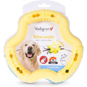 Dierenbenodigdheden Vadigran Speelgoed Hond Tpr Ring Yellow Vanilla 21Cm