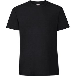 Fruit Of The Loom Mens Ringgesponnen Premium Tshirt (Zwart)