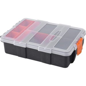 Plastic Tool Case Components Box with Transparent Screw Containers - Storage Case for Hardware Accessories
