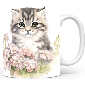 Mok met Pallas Kat Beker voor koffie of tas voor thee, cadeau voor dierenliefhebbers, moeder, vader, collega, vriend, vriendin, kantoor