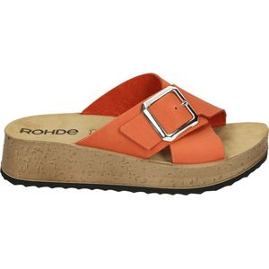 Rohde 6210 - Volwassenen Dames slippers - Kleur: Oranje - Maat: 41