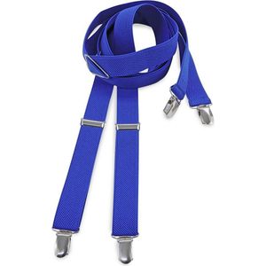 We Love Ties - Bretels - 100% made in NL, kobaltblauw smal