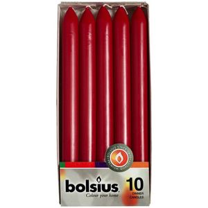 Bolsius - 60 Dinerkaarsen - Bordeaux Rood - 23cm