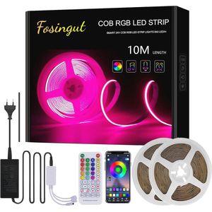 10M RGB COB LED Strip - Dimbare Lichtstrips met Muzieksynchronisatie en Bluetooth Besturing
