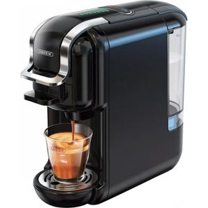 HiBrew 5 in 1 koffiezetapparaat - Geschikt voor koffiepads - Koffiemachine - Meerdere Capsules - Geschikt voor NES-capsules / DG-capsules - Koffiepadmachine - Heet/Koud – 19Bar – 1450W – Zwart