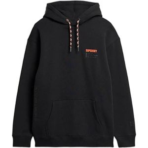 Superdry Utility Sport Logo Loose Hoodie Zwart L Man