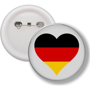 Button Met Speld - Hart Vlag Duitsland